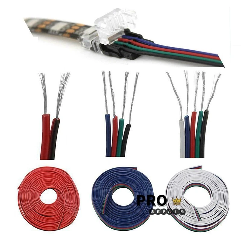 2/4/5 Pin 10M 32Ft Extension Wire Cable Cord For LED Strip Light 3528 5050 5630 - Image 3 of 4