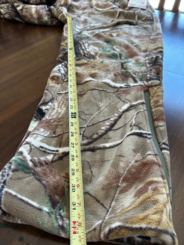 NWT Realtree Heavyweight Camo Timber Fleece Ankle Zip Men's 2XL - Picture 6 of 17