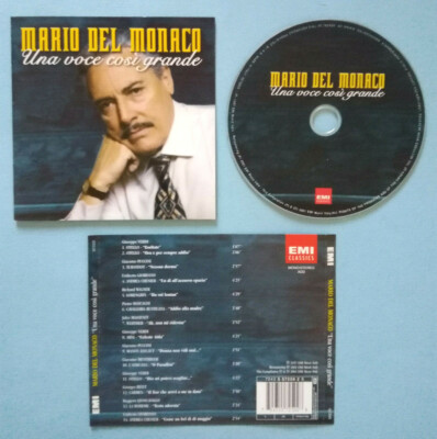 CD Mario Del Monaco Una Voce Cosi Grande Italy Pop 2001 Compact Disc (Z16)