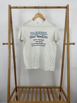 VTG 80s UNC Tar Heels Carolina Definition Paper Thin Burnout Worn T-Shirt Size M