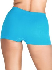 Womens Ladies Plain Underwear High Waist Seamless Stretch Boxer Shorts Hot Pants