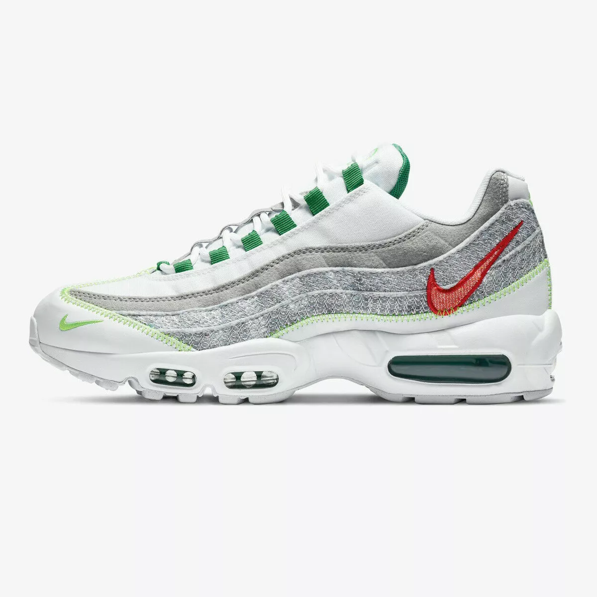 NIKE AIR MAX 95 NRG SIZE UK 7.5 EUR 42 CU5517 100 WHITE CLASSIC GREEN