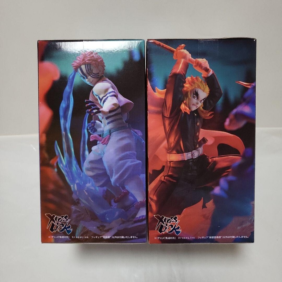 Demon Slayer Kyojuro Rengoku Akaza Xross Link Figure Set SEGA New