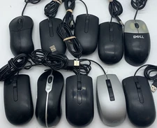 Mixed Lot of 10 Dell USB Optical Mouse w/ Scroll Wheel FREE SHIPPING