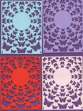 BUTTERFLIES AROUND die cuts scrapbook cards