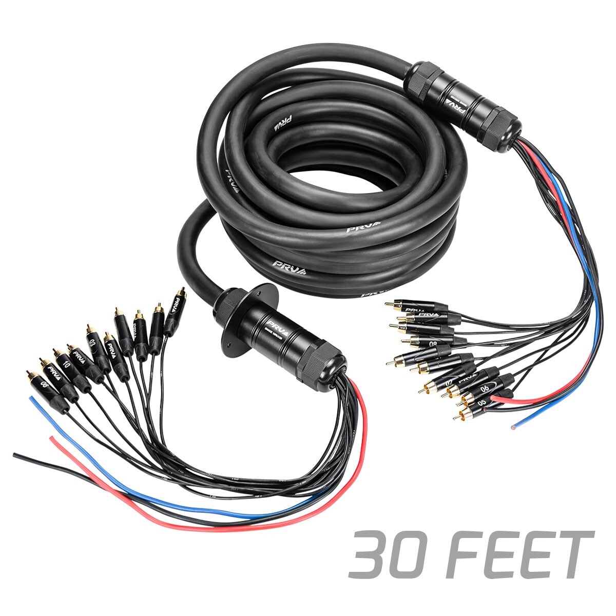 PRV Audio SNAKE 10RCA-30 Car Audio 30 Ft Medusa Cable 10 RCA