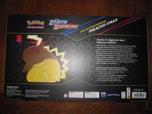 POKEMON NEUF COFFRET COLLECTION PREMIUM PIKACHU V-MAX ZENITH SUPRÊME FR SCELLE - Picture 3 of 13