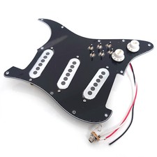 Prewired Loaded Pickguard with SSS Single-coil Pickups for Fender Strat Guitar