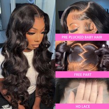 Lace Front Human Hair Wig Brazilian 13x4 13x6 HD Glueless 4x4 Lace Closure Wigs