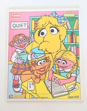 Sesame Street Zoe Woodboard Puzzle 1994 Playskool Vintage