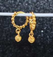 Kids Baby Girls Tiny 12mm Micron Gold Plated Hoop Sleeper Earrings – UK Seller