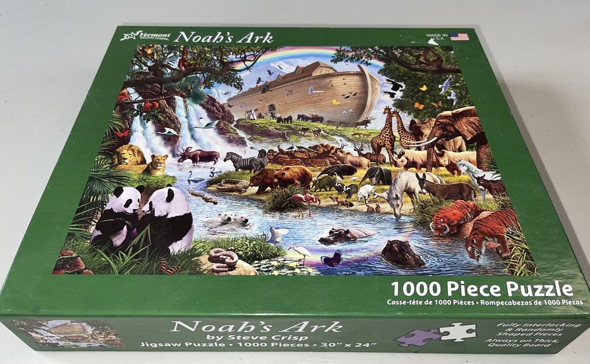 Noah's Ark Puzzle by Steve Crisp 1000 Piece VC185, Preowne, Free