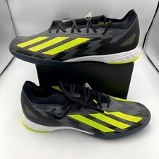 Adidas X Crazyfast INJ.1 I IG6272 Men 12 Sneaker Black Lime Lace Up Soccer Shoes