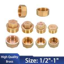 Brass Blanking End Cap Female Stop End Screw On Many Sizes From 1/2" - 1" BSP