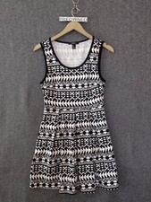 Forever 21 Women’s Black & White Geo Tank Summer Dress Size S