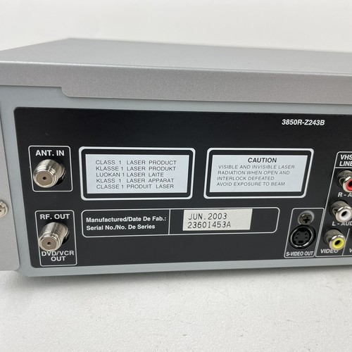 Sanyo DVD/VCR Combo Player Recorder DVW-6100 Remote Cables & VHS Cassette Tested - Picture 9 of 13