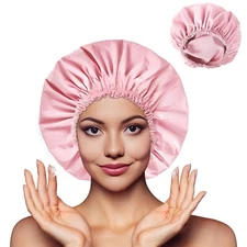 Waterproof Shower Cap - Reusable Double Layer TPU for Hair Protection