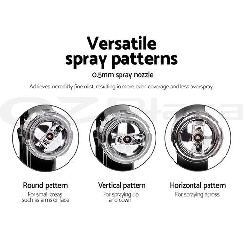 Alba. Spray Tan Machine HVLP Spray Gun Sunless Tanning Fine Mist 4 speed Black - Picture 8 of 11