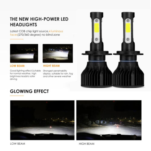 4x 4-sides H7 H7 LED Headlight High Low Beam For BMW 320i xDrive 320i 2013-2018 - Picture 4 of 12