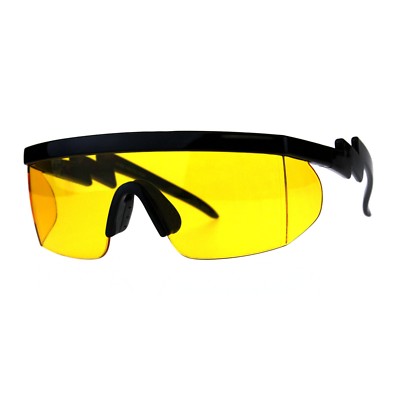 80's Goggle Sunglasses Oversized Half Rim Shield Ski Fashion UV 400