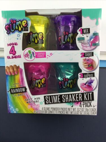 Kanal Spielzeug Schleimshaker Maker Kit Pack zum Selbermachen Regenbogen Glitzer Konfetti 4 Überraschungen - Bild 1 von 5