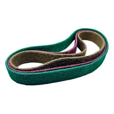 Surface Conditioning 1/2" x 18" Coarse Medium Fine Non woven Sanding Belts 5PACK