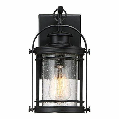 Quoizel BKR8406K 1-Light Booker Outdoor Lantern in Mystic Black - Picture 4 of 7