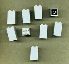 LEGO - 30145 - 2x2x3 - Pillar - Grey/MDStone - From Minecraft 21227 - 9 Pieces