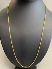 SHARP  STAMPED 18K GOLD FILLED 1.6mm BOX CHAIN 24" LONG FITS PENDANT NECKLACE