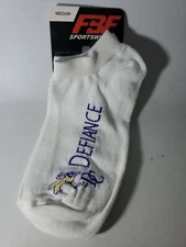 Defiance College Socks Men Size Medium 5-10 NO SHOW SOCKS 