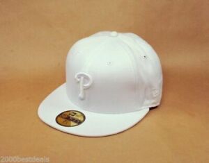 New-Era-59Fifty-Cap-MLB-Philadelphia-Phillies-White-on-White-Mens-Fitted-Hat