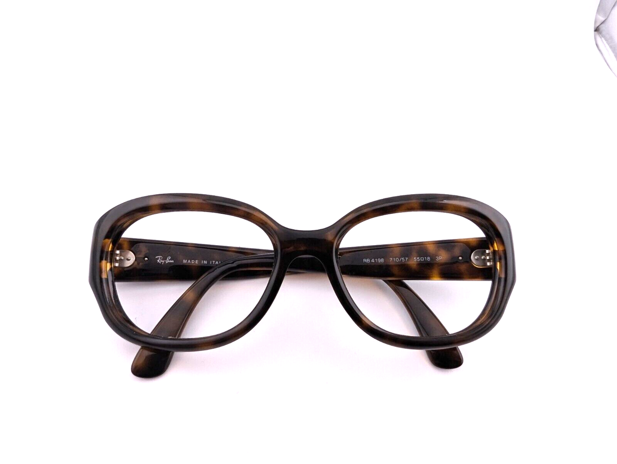 Ray Ban Eyeglasses Frames Only, RB4198 710/57, 55-18-, Brown, Made