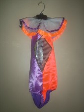 ART STONE PURPLE ORANGE SILVER SEQUIN DANCE DANCEWEAR DRESS UP TUTU COSTUME L