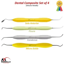 Margalla® Dental Composite Filling Instrument Silicone Handle Restorative Tools