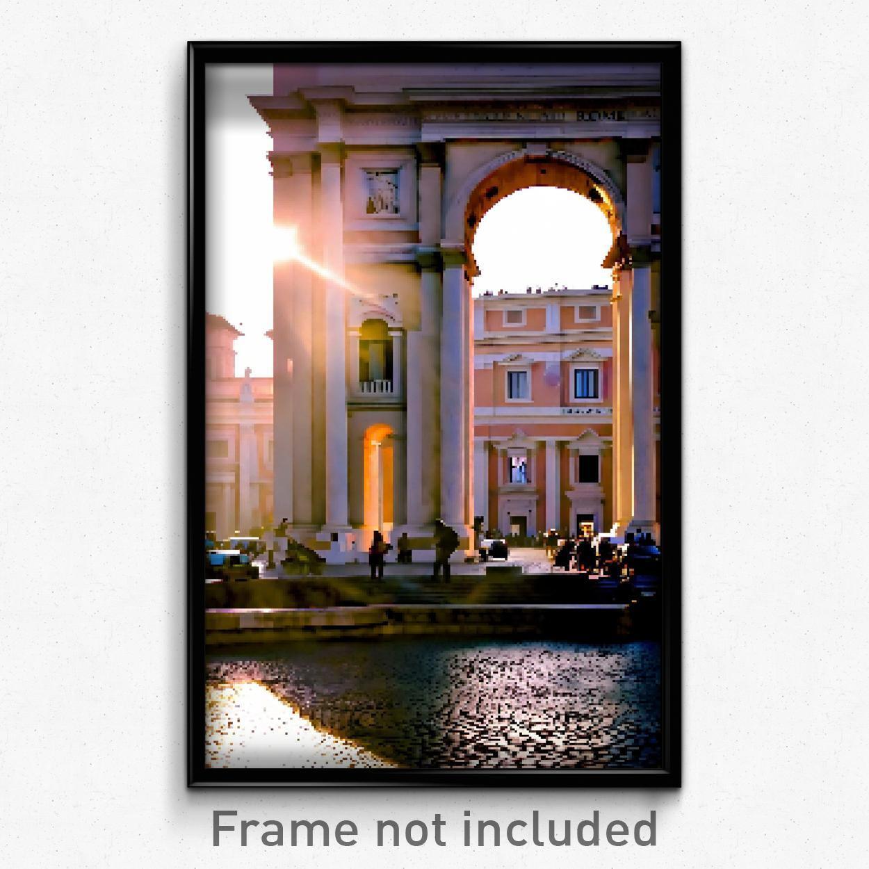 Pixel Art Poster - Noted Rome (8 Bit Psychedelic Trippy Weird Video Game Print)