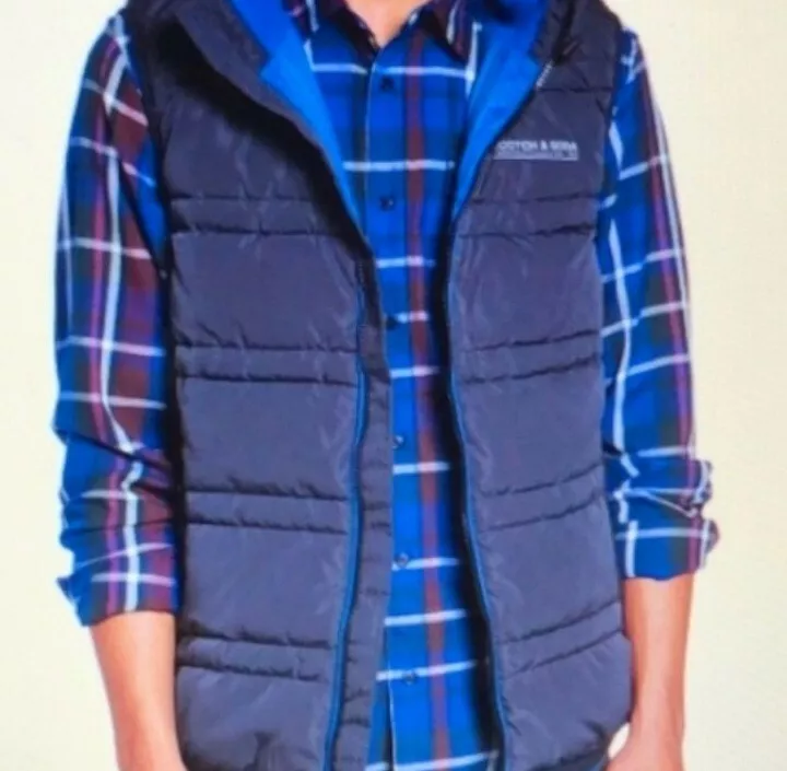 Scotch Soda Primaloft Quilted Blue Puffer Vest Medium eBay