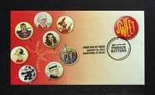 2024 Pinback Button FDC: SWEET: Kellog's PEP - Ciccolella Cachets