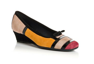 ballerines REQINS HONDRIANE COMPENSE MIX PEAU BEIGE