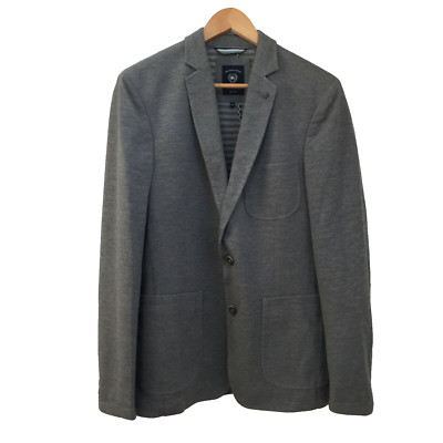 Lerros Grey Polyester & Viscose Double Vent Blazer Mens Size 40