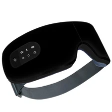 Wireless Eye Massager with Heat, Built-in Bluetooth Music USB Recharge Vibration