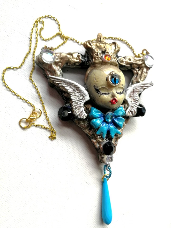 ángel de la guarda joyería collar protección amuleto colgante poder mágico talismán Foto 3 de 4