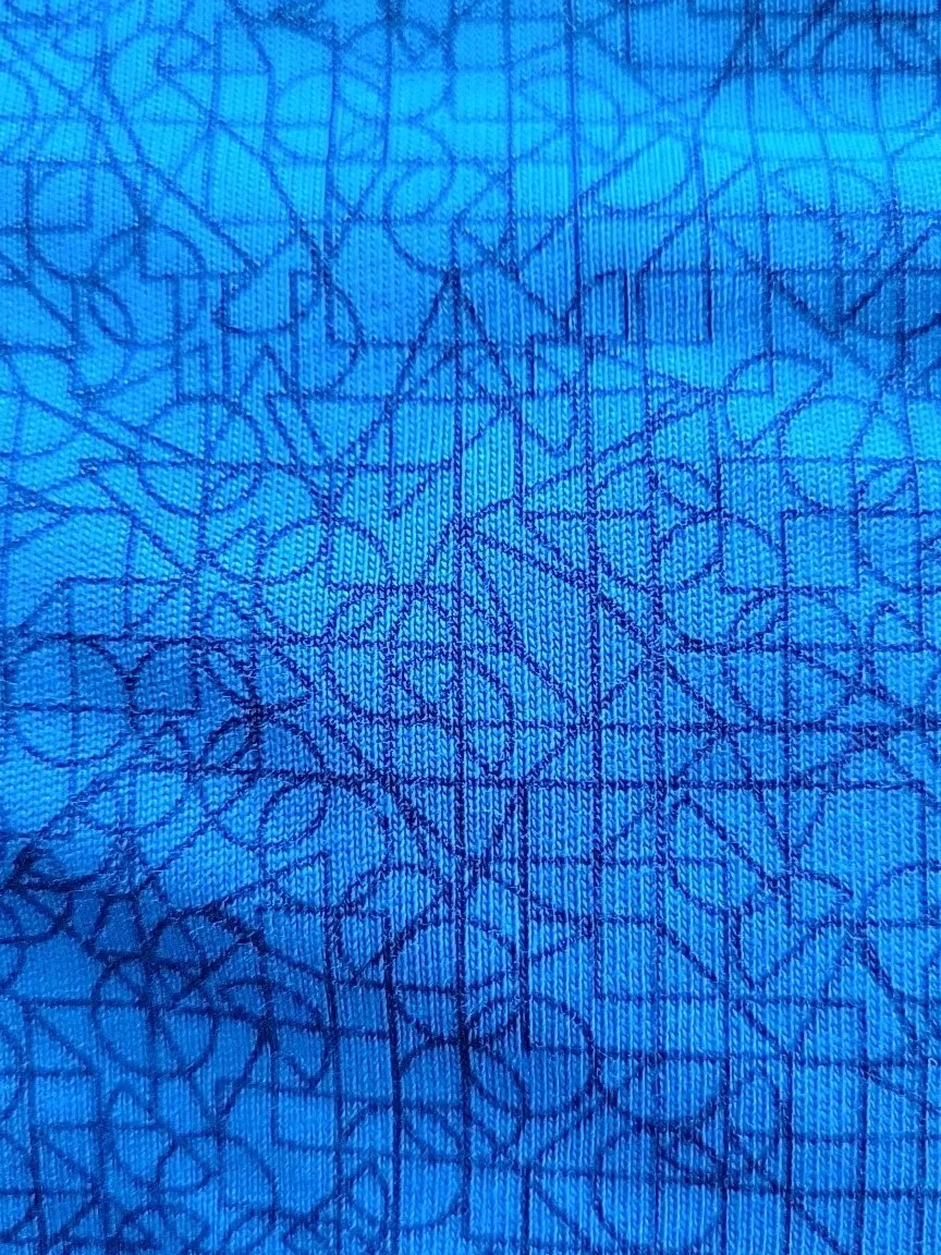 Adidas Mens X-LARGE  Golf Polo Shirt Blue  Geometric Parley Ocean Plastic thumbnail 7