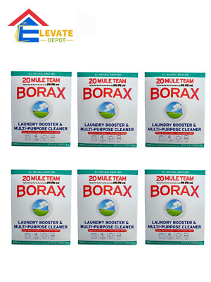 Lot of 6 20 Mule Team Mule Laundry Detergent Booster Multi Cleaner 65oz