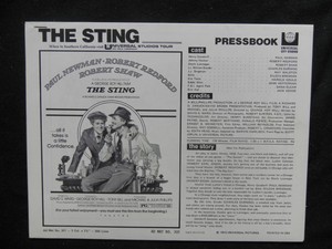 1973 THE STING MOVIE PRESSBOOK - PAUL NEWMAN, ROBERT REDFORD