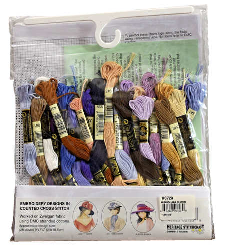 Heritage Crafts John Clayton Elegance Miranda Counted Cross Stitch Complete Kit - Picture 5 of 7