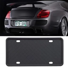 2PCS Car Silicone License Plate Tag Frame Cover Rubber Front Rear Holder Mount