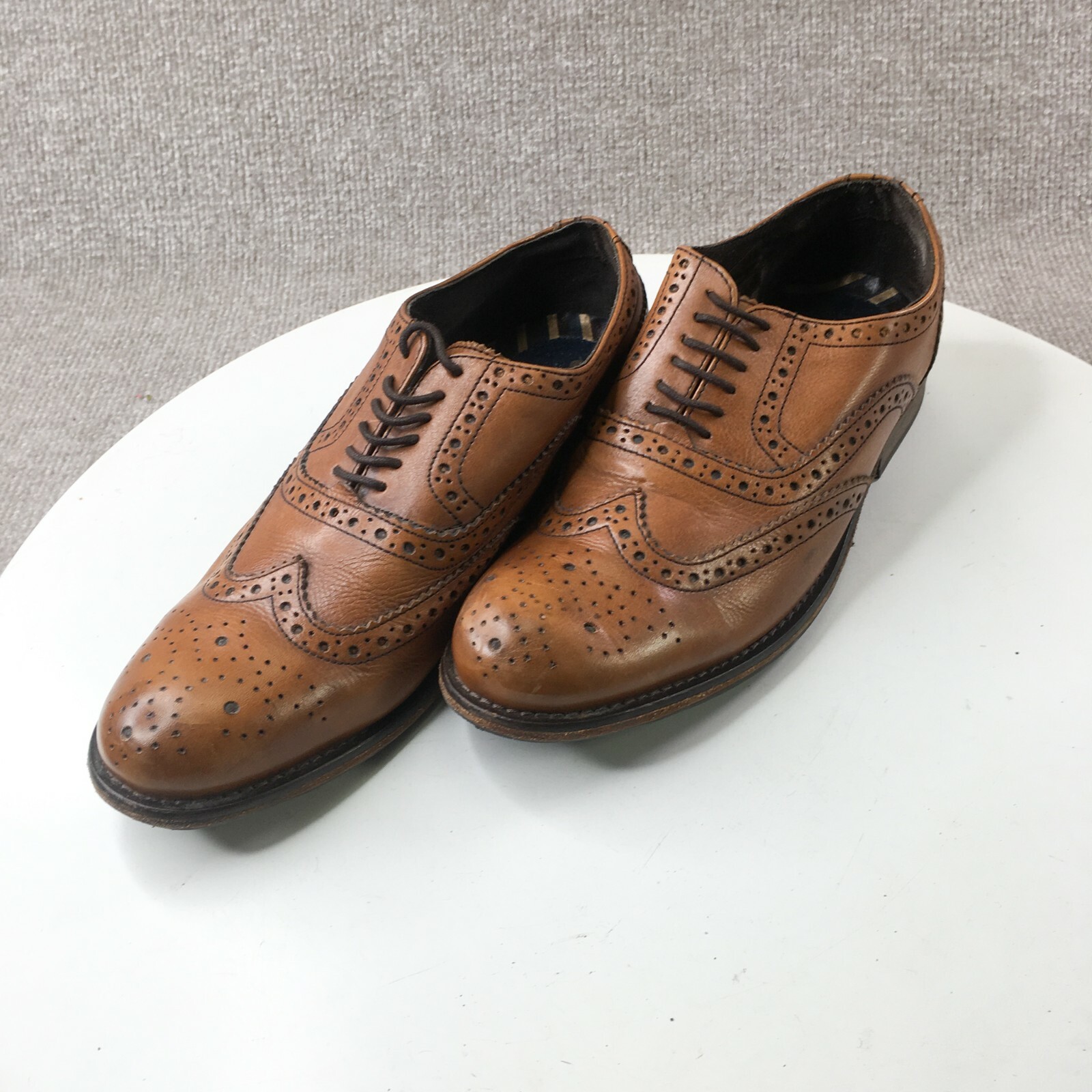 Brown Leather Brogue Casual Formal 