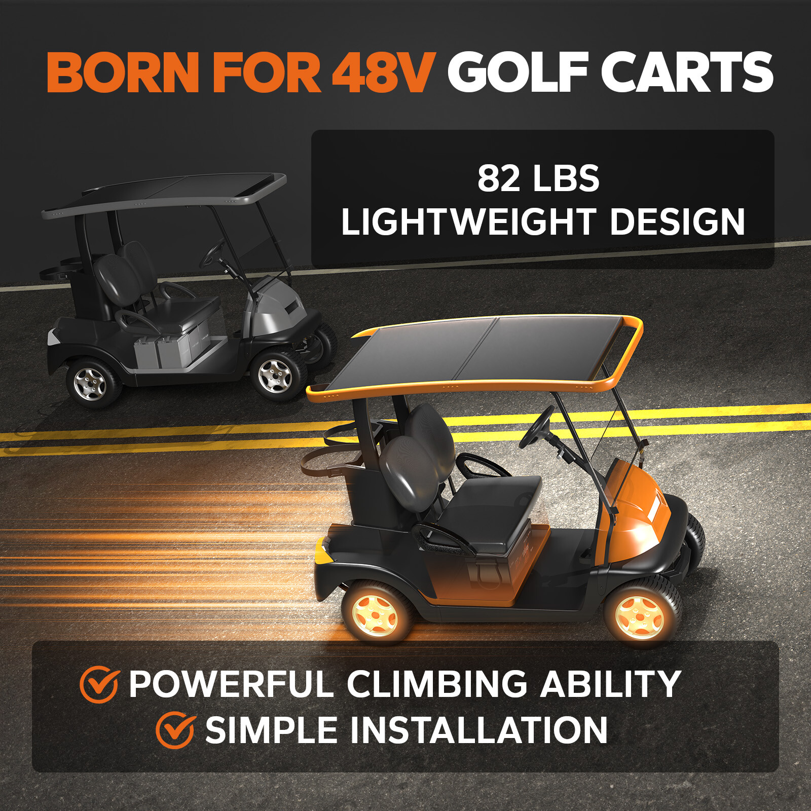 LiTime 48V 100Ah 5120Wh Bluetooth Golf Cart LiFePO4 Lithium Battery -Refurbished