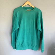Vintage 90s Levi Strauss  Co Sweatshirt Green Blue Embroidered Logo