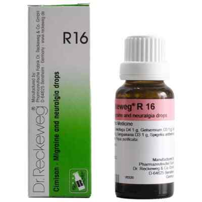 Dr Reckeweg R16 Migraine and Headache Drops Made in Germany 22ML OTC Homeopathic